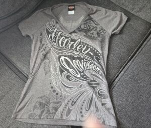 Harley-Davidson Black Graphic Fitted T-Shirt
